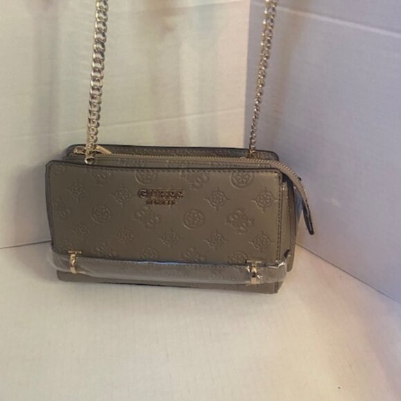 Guess Women's Zarela Mini Top Zip Monogram Embossed Crossbody Bag (NEW) - Picture 5 of 8